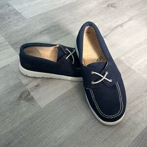 UGG Kids Boys Navy Anchor Slip on Boat Shoes